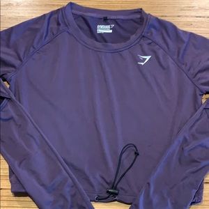 GYMSHARK Long Sleeve Crop with Cinched Waist